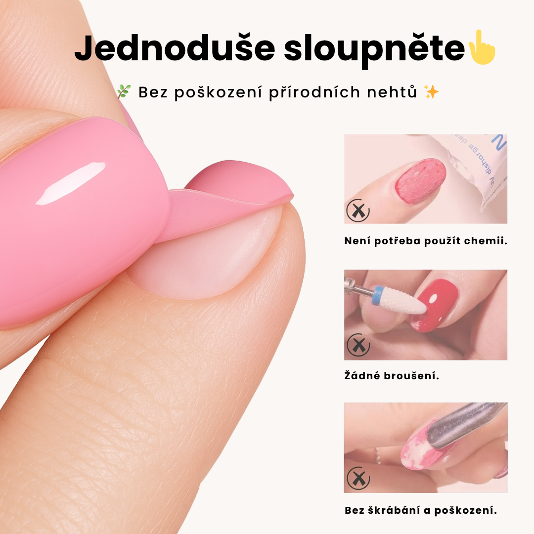 Slupovací gel lak bez poškození